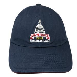 U.S. Open 2011 Congressional Slideback Baseball Cap Blue One Size USGA Member